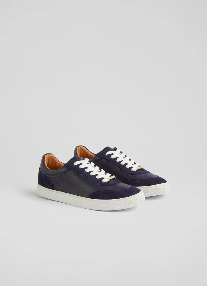 Women Trainers LKBennett Lkb Runner Midnight Slim Sole Trainer Blue