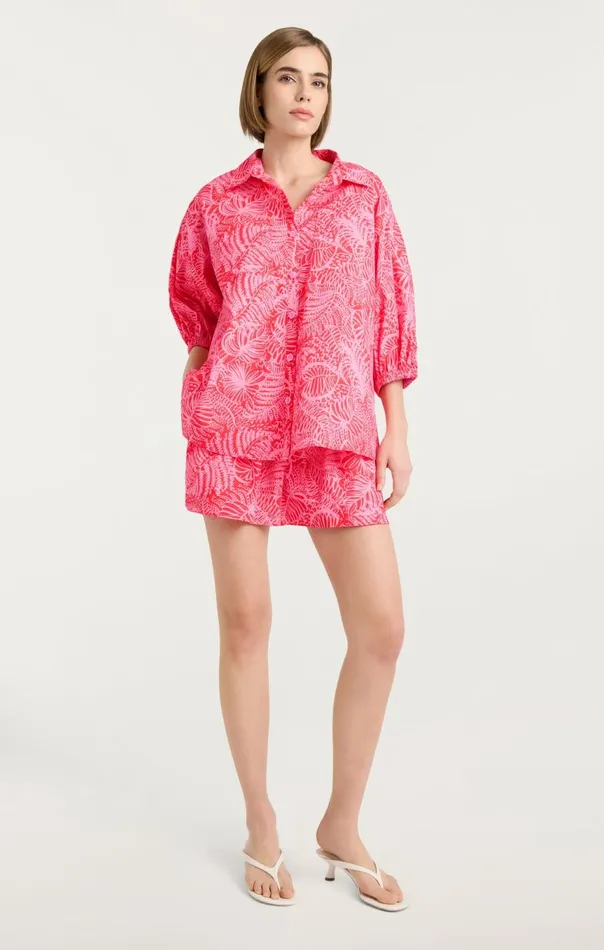 Women Tropical Inkblot Jacques Top Bisoububblegum Cinq Sept Coverups