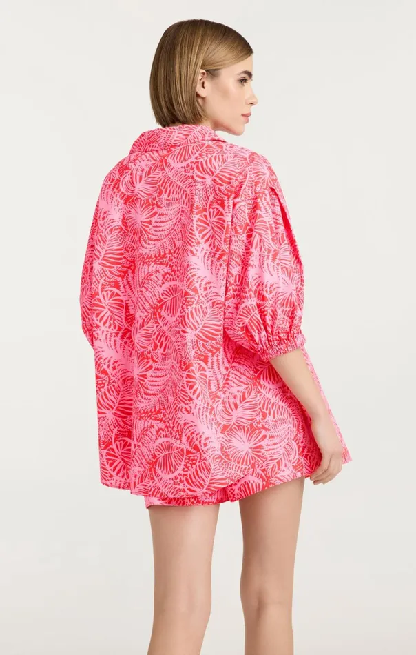 Women Tropical Inkblot Jacques Top Bisoububblegum Cinq Sept Coverups