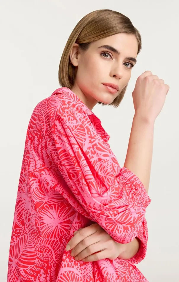 Women Tropical Inkblot Jacques Top Bisoububblegum Cinq Sept Coverups