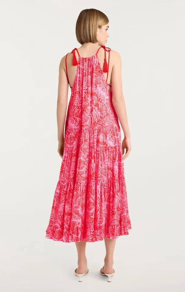 Women Tropical Inkblot Winnie Dress Bisoububblegum Cinq Sept Midi
