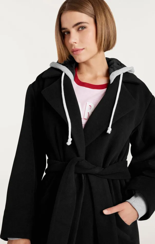 Women Vander Coat Blackheathergrey Cinq Sept Outerwear