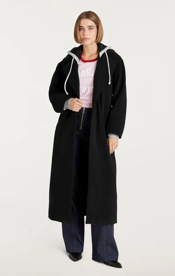 Women Vander Coat Blackheathergrey Cinq Sept Outerwear