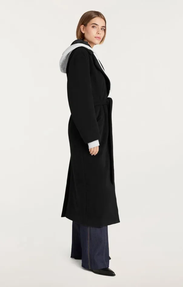 Women Vander Coat Blackheathergrey Cinq Sept Outerwear