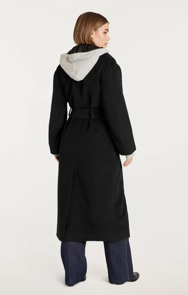 Women Vander Coat Blackheathergrey Cinq Sept Outerwear