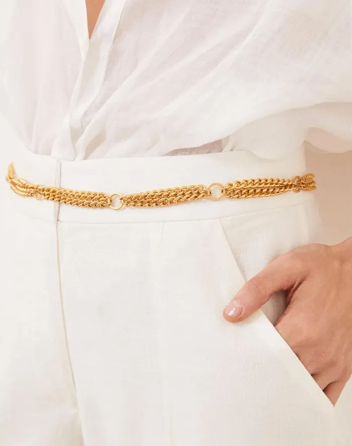 Women ViX Paula Hermanny Belts Baska Belt 8211 Gold