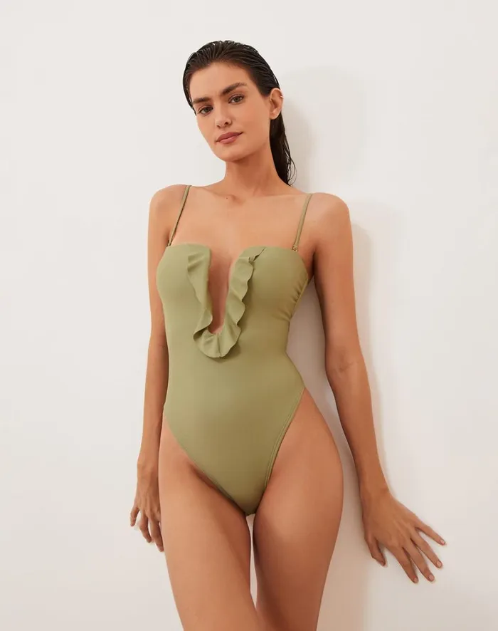 Women ViX Paula Hermanny Bottoms Chris One Piece 8211 Olivine