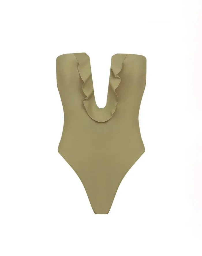 Women ViX Paula Hermanny Bottoms Chris One Piece 8211 Olivine