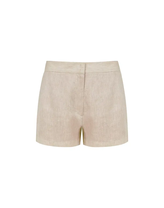 Women ViX Paula Hermanny Bottoms Giu Tailored Shorts 8211 Natural