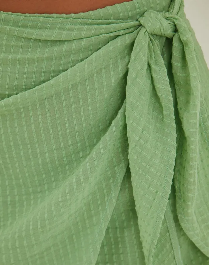 Women ViX Paula Hermanny Bottoms Kim Mini Skirt 8211 Aloe
