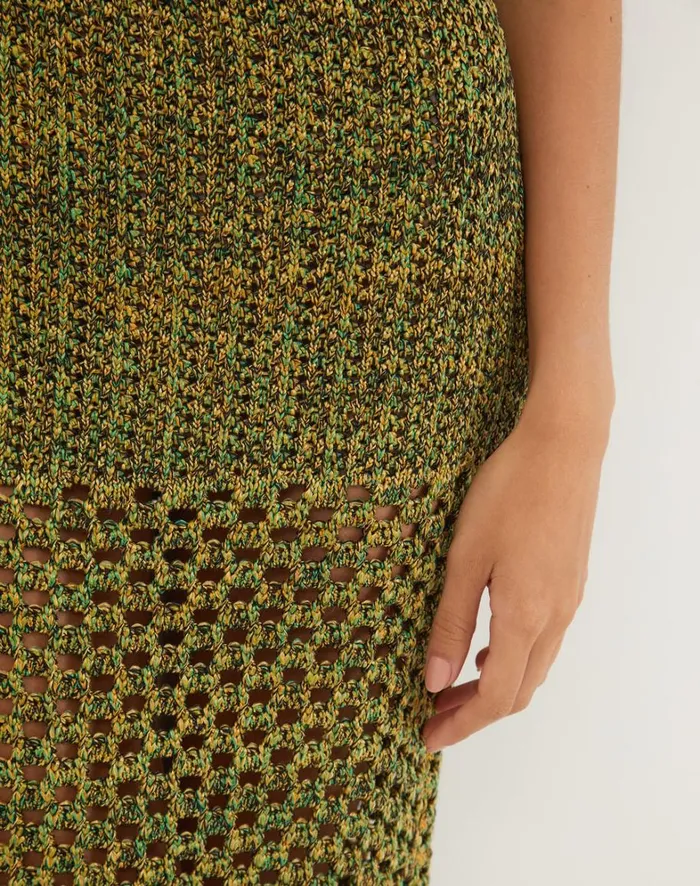 Women ViX Paula Hermanny Bottoms Knit Aria Midi Skirt 8211 Green
