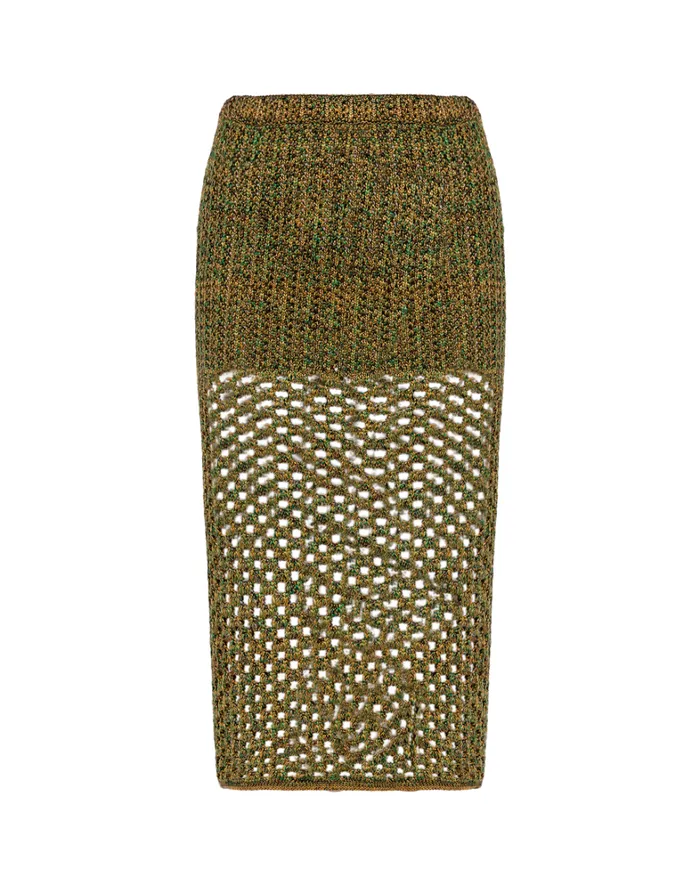 Women ViX Paula Hermanny Bottoms Knit Aria Midi Skirt 8211 Green