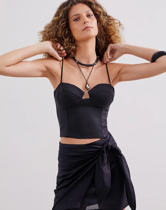 Women ViX Paula Hermanny Bottoms Rai Mini Skirt 8211 Black