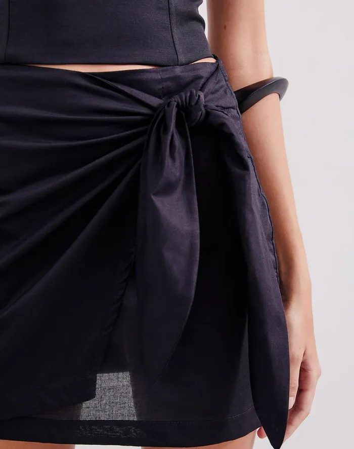 Women ViX Paula Hermanny Bottoms Rai Mini Skirt 8211 Black