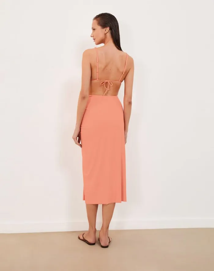 Women ViX Paula Hermanny Cover Ups Bela Midi Skirt 8211 Peach