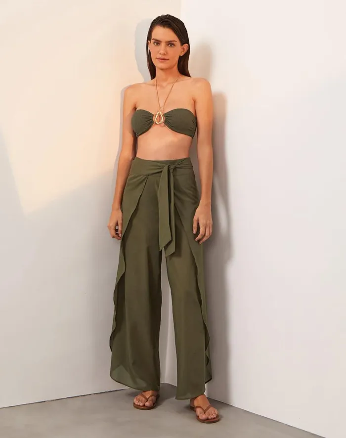 Women ViX Paula Hermanny Cover Ups Bia Pants 8211 Evergreen