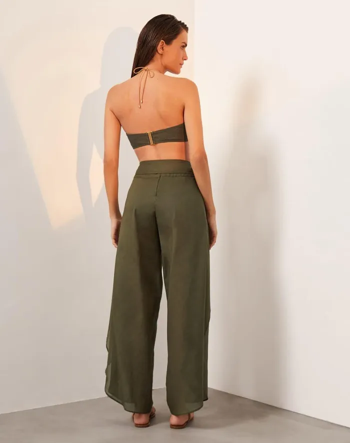 Women ViX Paula Hermanny Cover Ups Bia Pants 8211 Evergreen