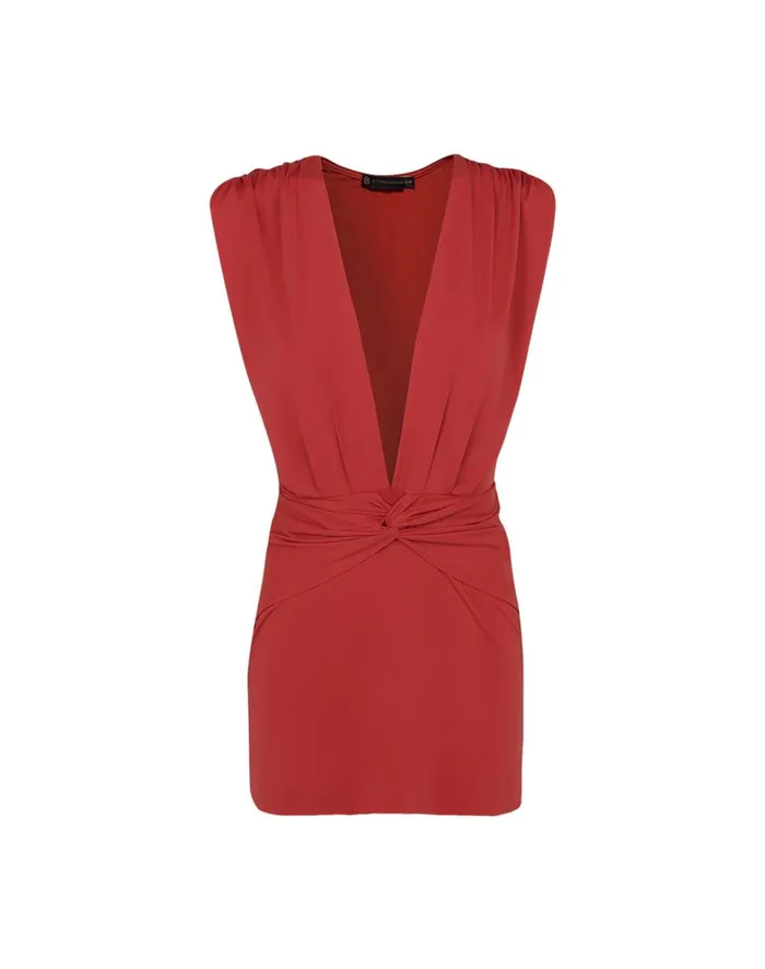 Women ViX Paula Hermanny Cover Ups Cindy Short Cover Up 8211 Brick