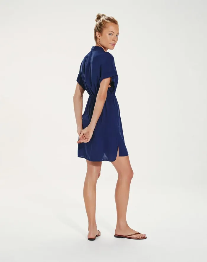 Women ViX Paula Hermanny Cover Ups Fuji Caftan 8211 Indigo