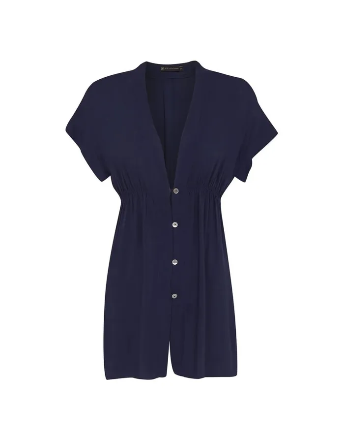 Women ViX Paula Hermanny Cover Ups Fuji Caftan 8211 Indigo