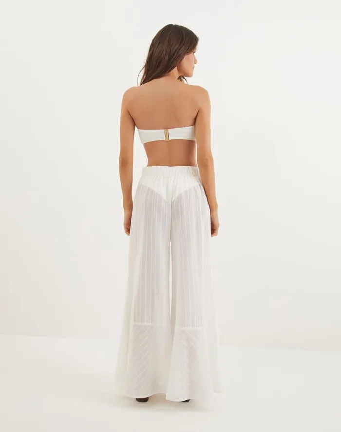 Women ViX Paula Hermanny Cover Ups Getty Pants 8211 Off White