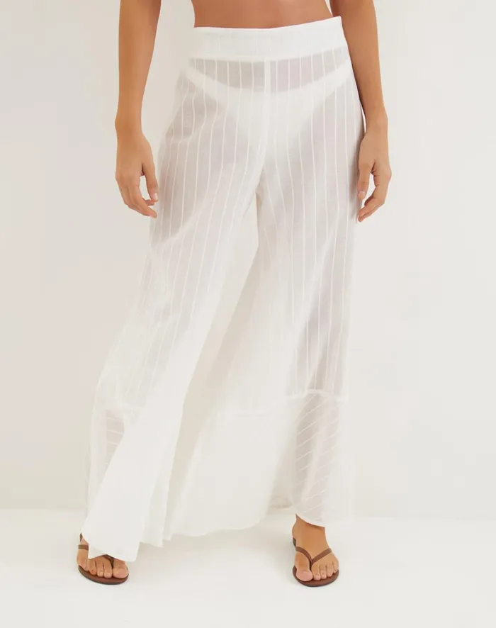 Women ViX Paula Hermanny Cover Ups Getty Pants 8211 Off White