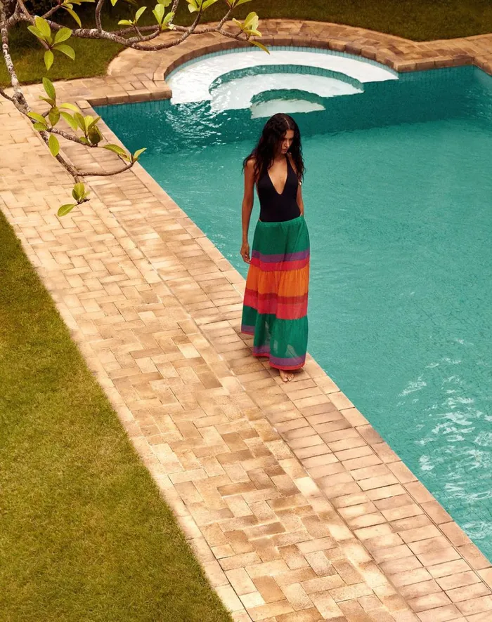Women ViX Paula Hermanny Cover Ups Helen Long Skirt 8211 Heatwave