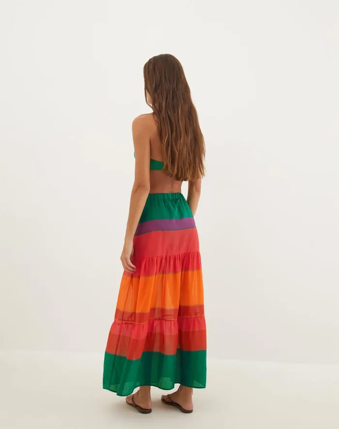 Women ViX Paula Hermanny Cover Ups Helen Long Skirt 8211 Heatwave
