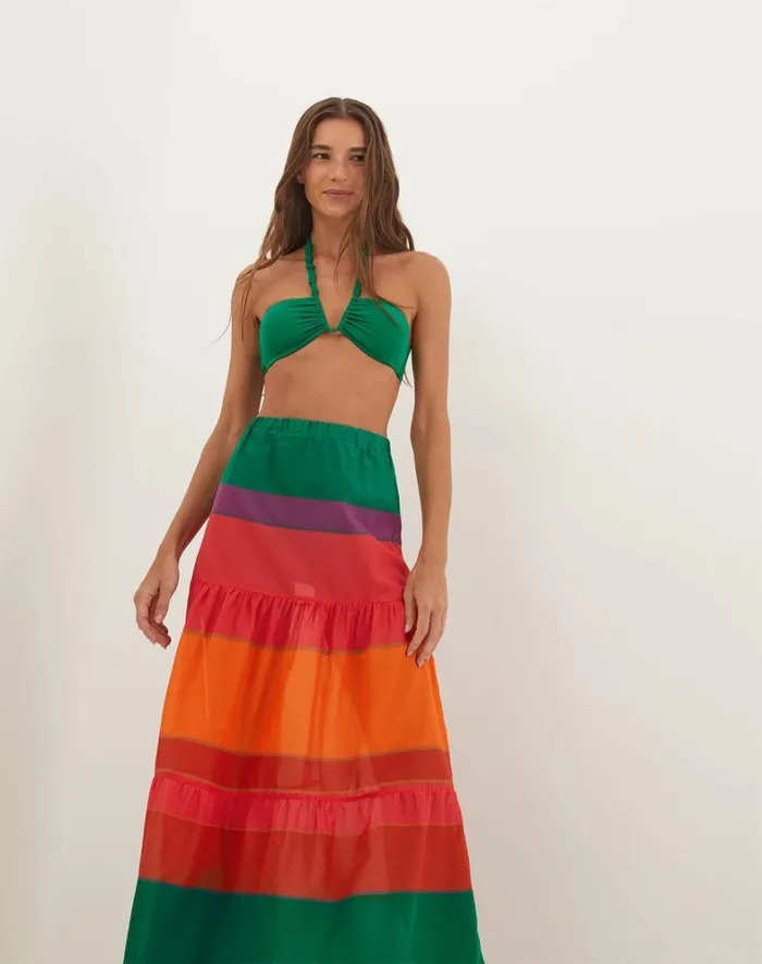 Women ViX Paula Hermanny Cover Ups Helen Long Skirt 8211 Heatwave