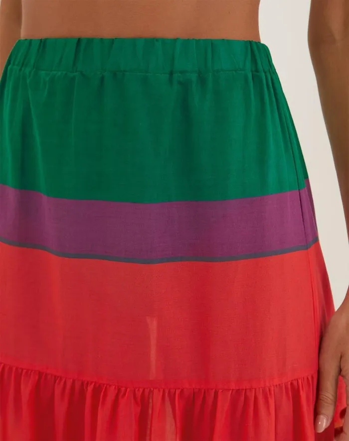 Women ViX Paula Hermanny Cover Ups Helen Long Skirt 8211 Heatwave