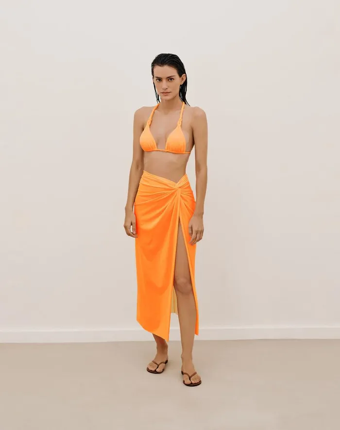 Women ViX Paula Hermanny Cover Ups Karen Midi Skirt 8211 Mandarin
