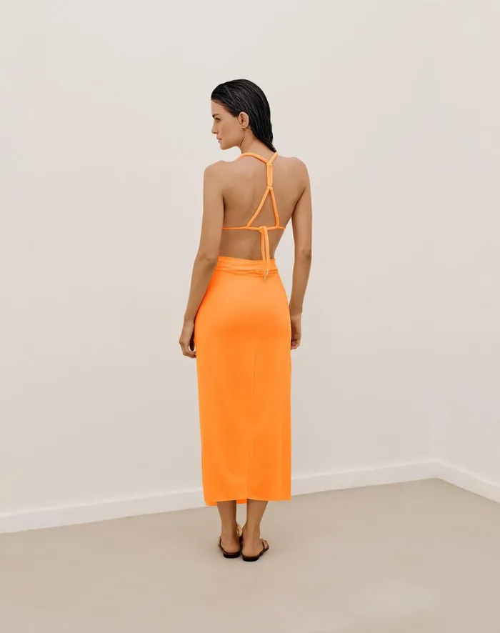 Women ViX Paula Hermanny Cover Ups Karen Midi Skirt 8211 Mandarin
