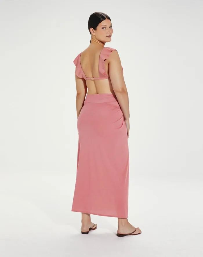 Women ViX Paula Hermanny Cover Ups Karen Midi Skirt 8211 Mandarin