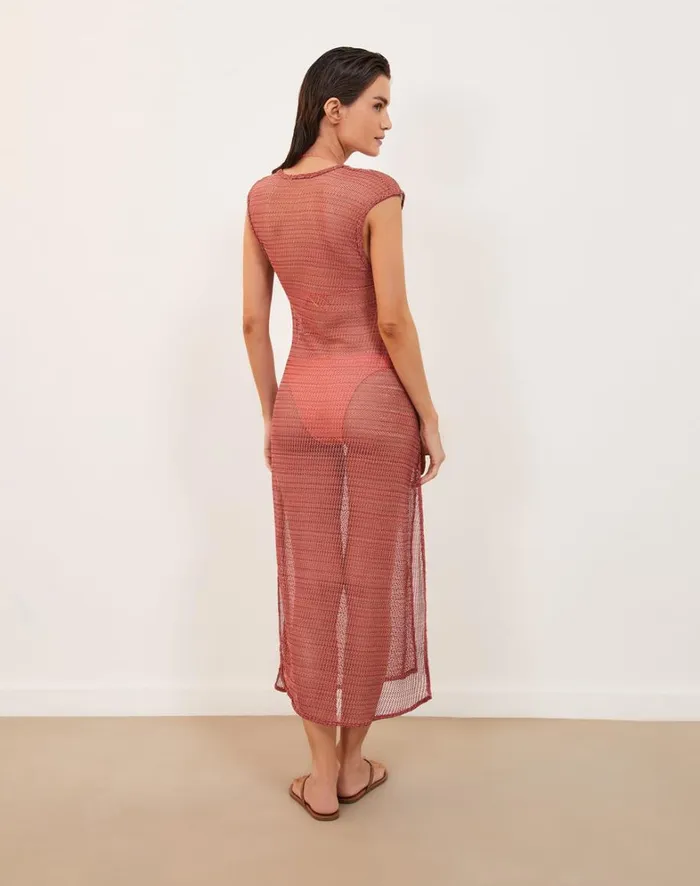 Women ViX Paula Hermanny Cover Ups Kimmy Long Cover Up 8211 Peach