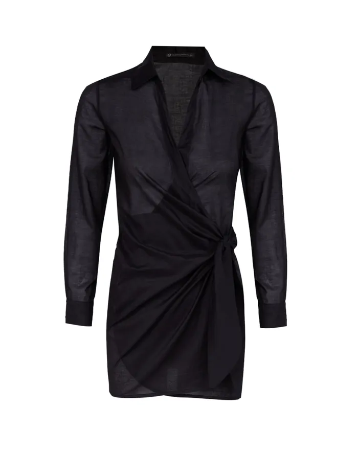 Women ViX Paula Hermanny Cover Ups Lia Short Cover Up 8211 Black