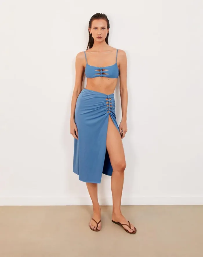 Women ViX Paula Hermanny Cover Ups Megan Midi Skirt 8211 Cave
