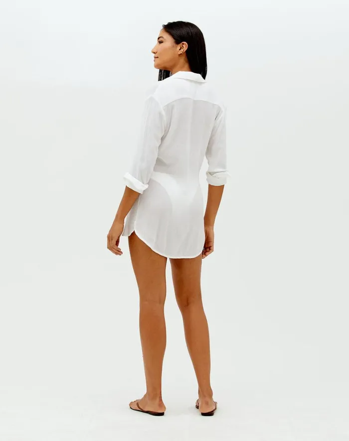 Women ViX Paula Hermanny Cover Ups Mila Blouse Cover Up 8211 Off White