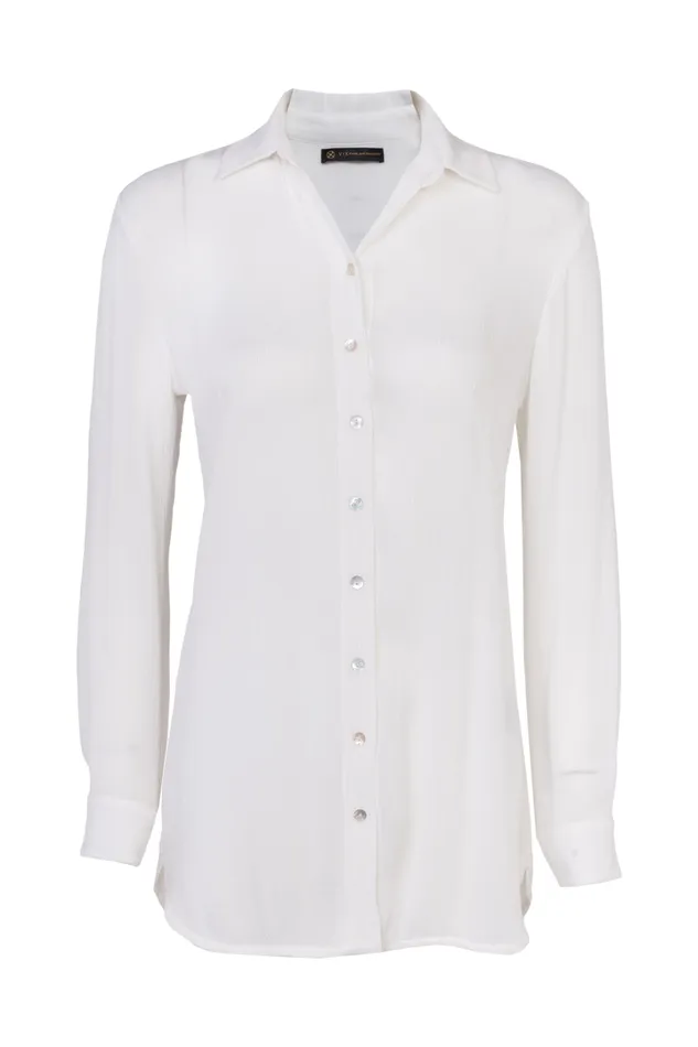 Women ViX Paula Hermanny Cover Ups Mila Blouse Cover Up 8211 Off White