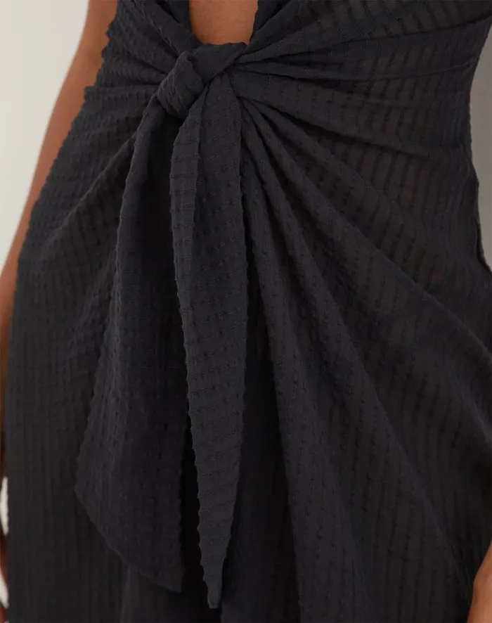 Women ViX Paula Hermanny Cover Ups Mita Long Cover Up 8211 Black