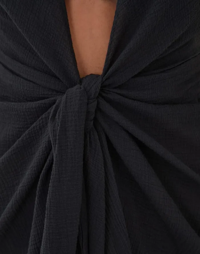Women ViX Paula Hermanny Cover Ups Mita Short Cover Up 8211 Black
