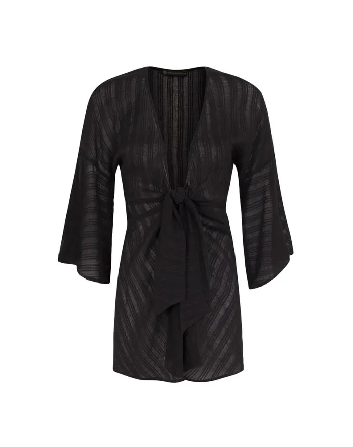Women ViX Paula Hermanny Cover Ups Perola Short Cover Up 8211 Black