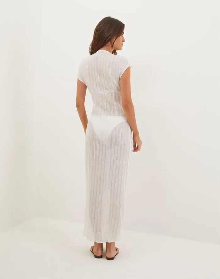 Women ViX Paula Hermanny Cover Ups Sasha Long Caftan 8211 Off White
