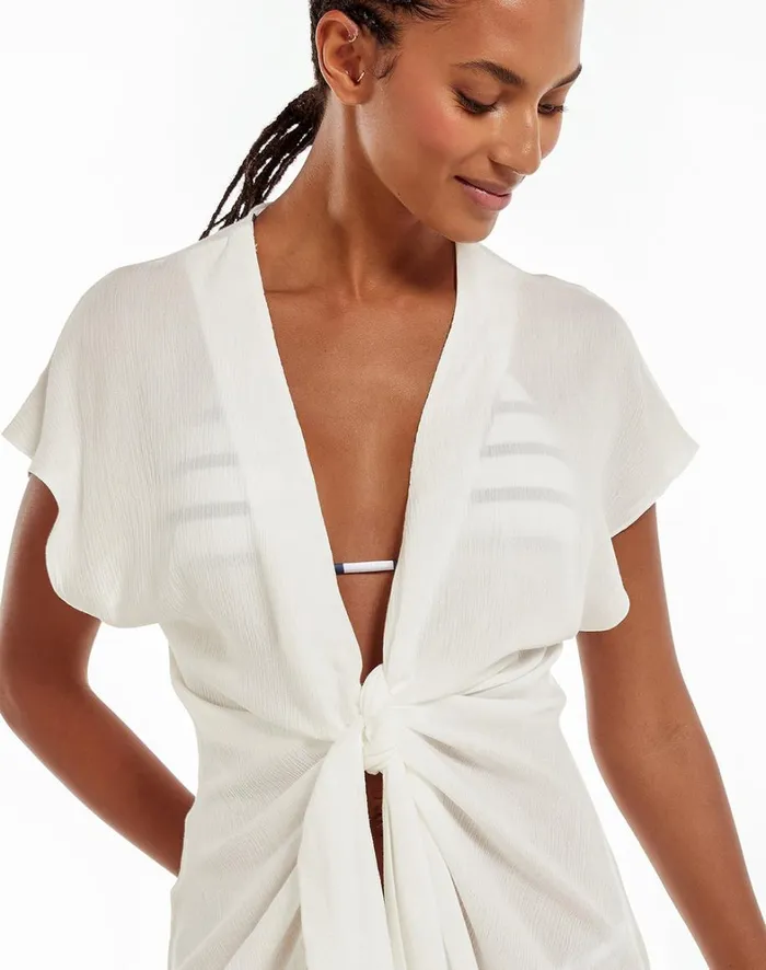 Women ViX Paula Hermanny Cover Ups Sasha Short Cover Up 8211 Off White