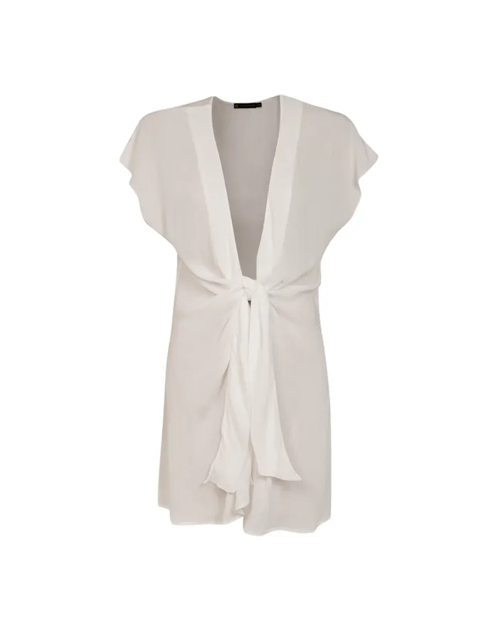 Women ViX Paula Hermanny Cover Ups Sasha Short Cover Up 8211 Off White