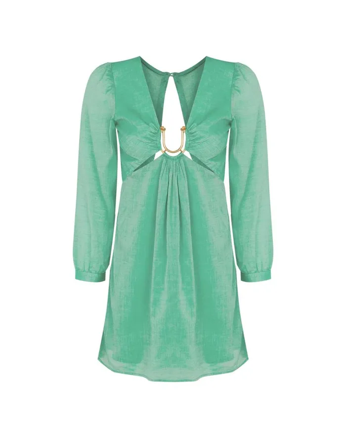 Women ViX Paula Hermanny Dresses Amelia Detail Short Dress 8211 Seagreen