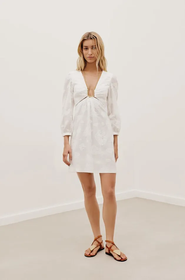 Women ViX Paula Hermanny Dresses Amelie Short Dress 8211 Off White