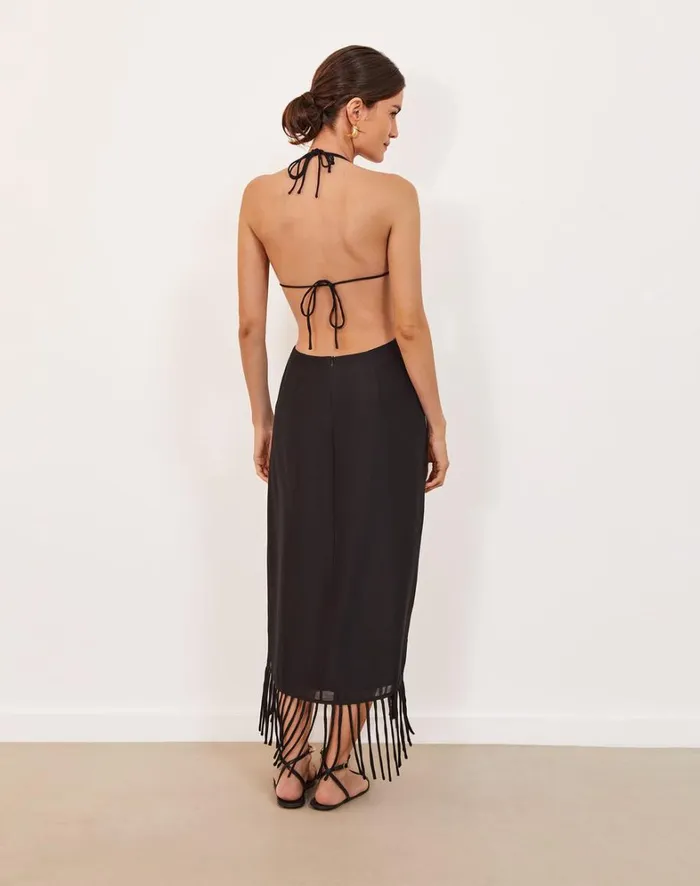 Women ViX Paula Hermanny Dresses Amra Midi Dress 8211 Black