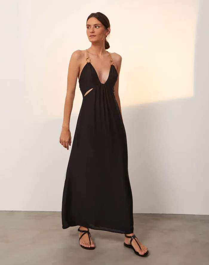 Women ViX Paula Hermanny Dresses Angie Long Dress 8211 Black