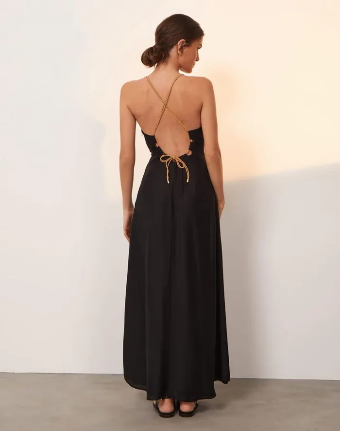 Women ViX Paula Hermanny Dresses Angie Long Dress 8211 Black