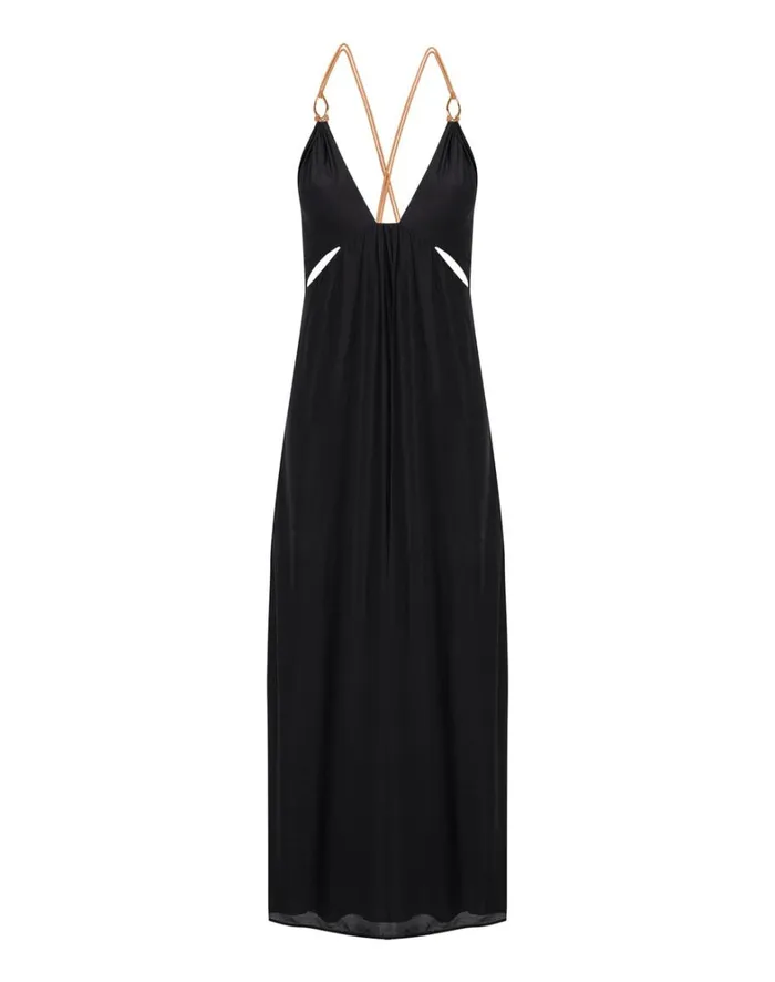Women ViX Paula Hermanny Dresses Angie Long Dress 8211 Black